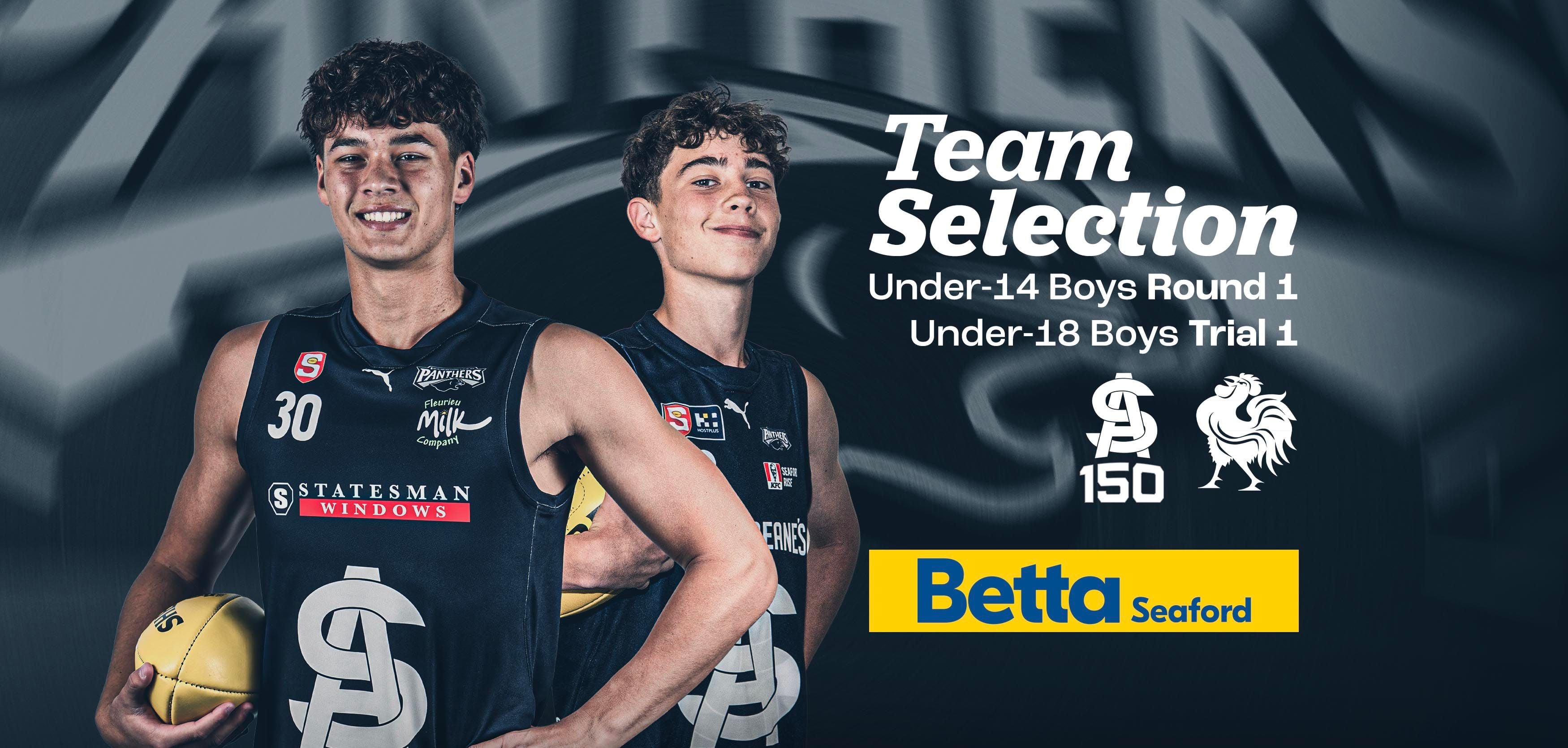 BETTA Team Selection: Under-14 Round 1 & Under-18 Trial 1 v North BETTA Team Selection: Under-14 Round 1 & Under-18 Trial 1 v North